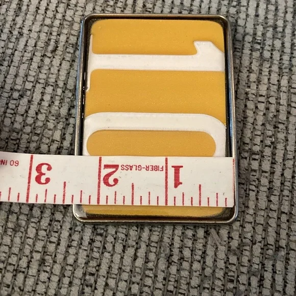 License plate belt buckle Yellow White Number 10 handmade rage buckles